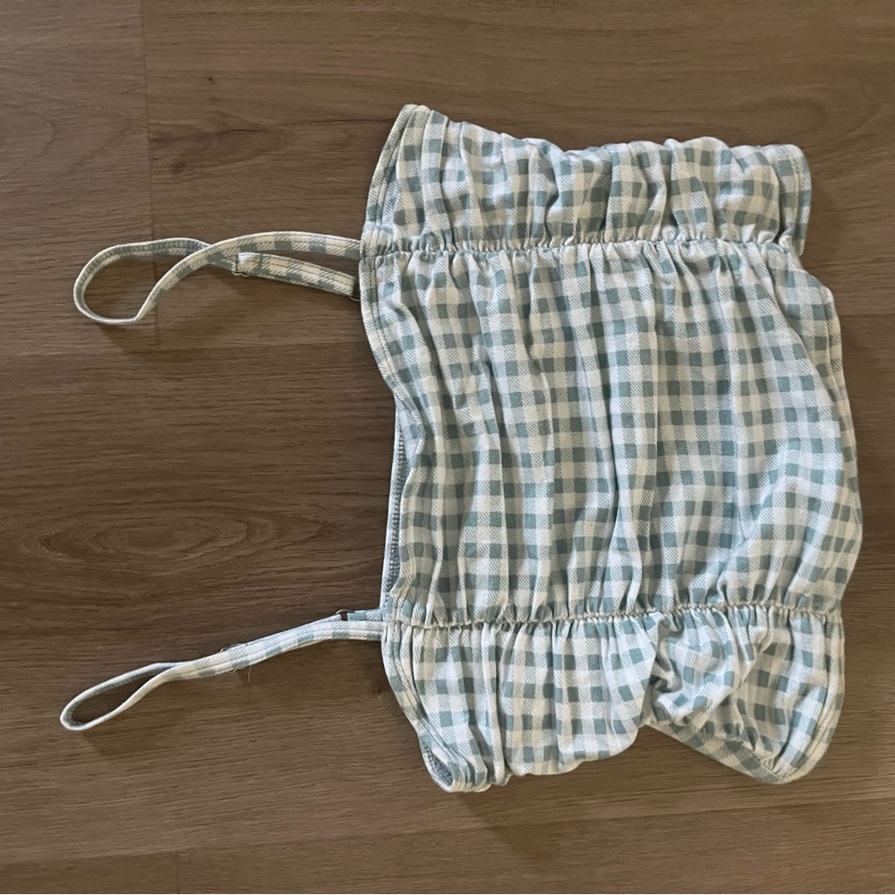 Hollister Blue and White Crop Top